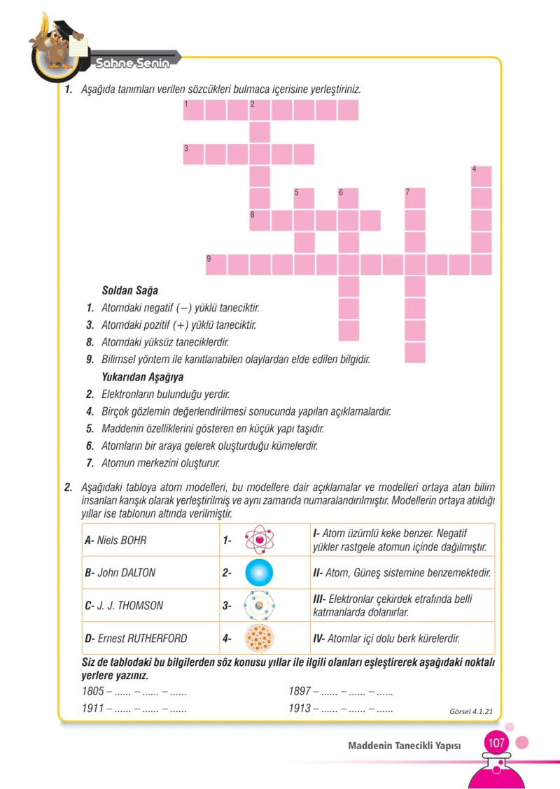 7. Sınıf Fen Bilimleri Ders Kitabı Cevapları Meb Yayınları Sayfa 107