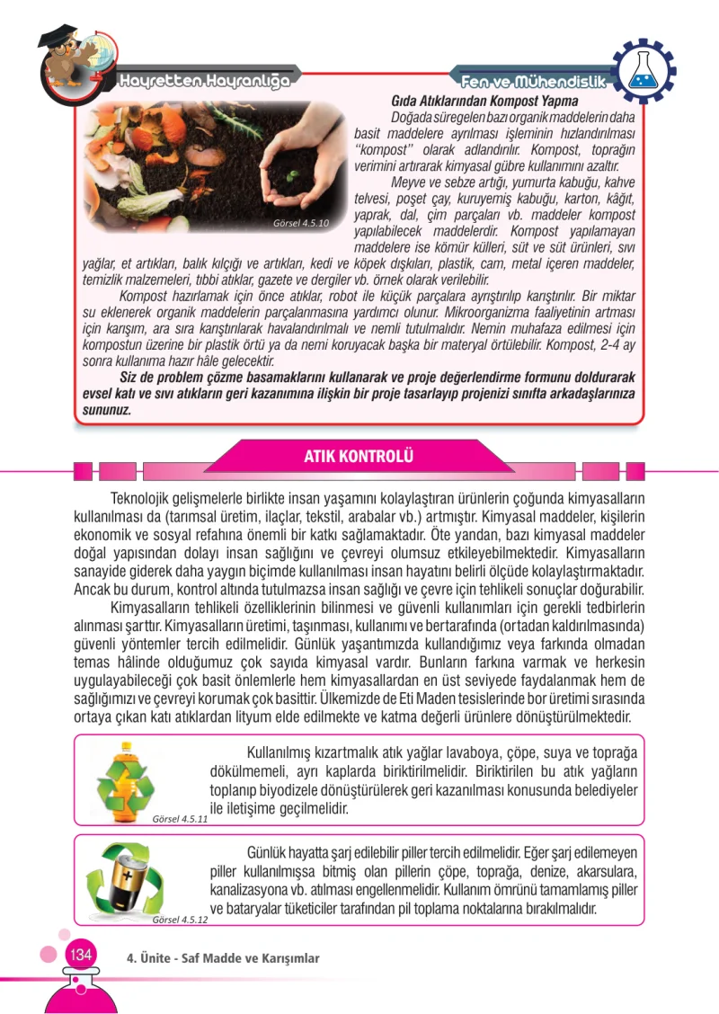 7. Sınıf Fen Bilimleri Ders Kitabı Cevapları Meb Yayınları Sayfa 134