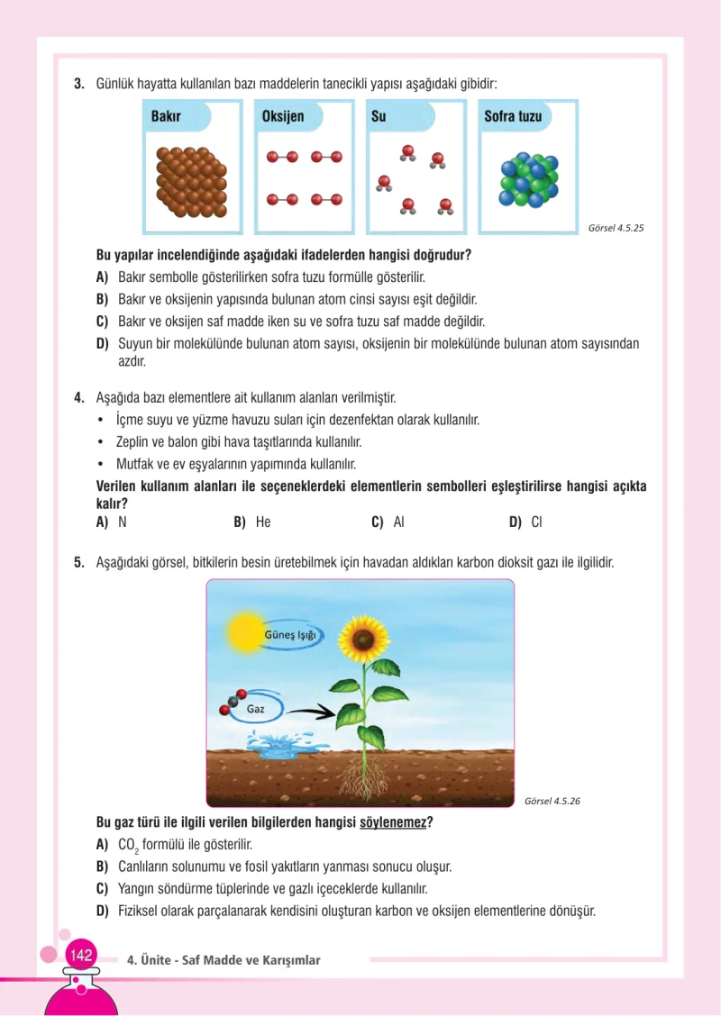 7. Sınıf Fen Bilimleri Ders Kitabı Cevapları Meb Yayınları Sayfa 142