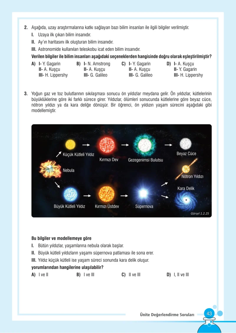 7. Sınıf Fen Bilimleri Ders Kitabı Cevapları Meb Yayınları Sayfa 43