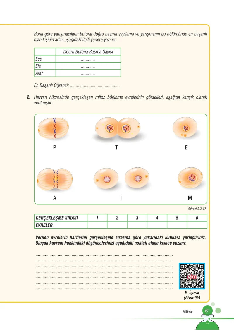 7. Sınıf Fen Bilimleri Ders Kitabı Cevapları Meb Yayınları Sayfa 61