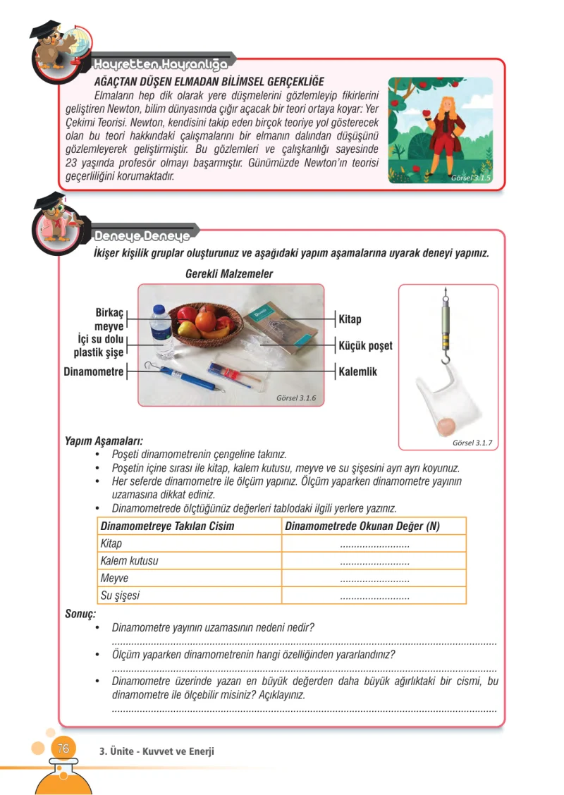 7. Sınıf Fen Bilimleri Ders Kitabı Cevapları Meb Yayınları Sayfa 76