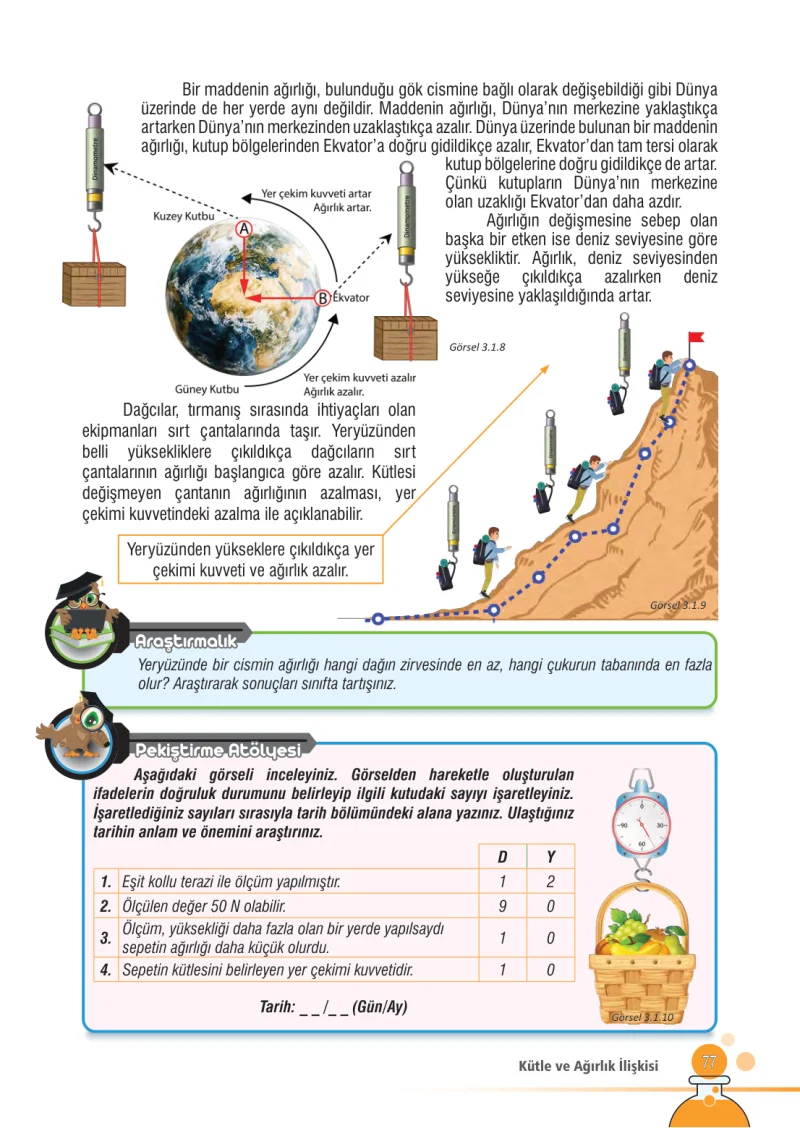 7. Sınıf Fen Bilimleri Ders Kitabı Cevapları Meb Yayınları Sayfa 77