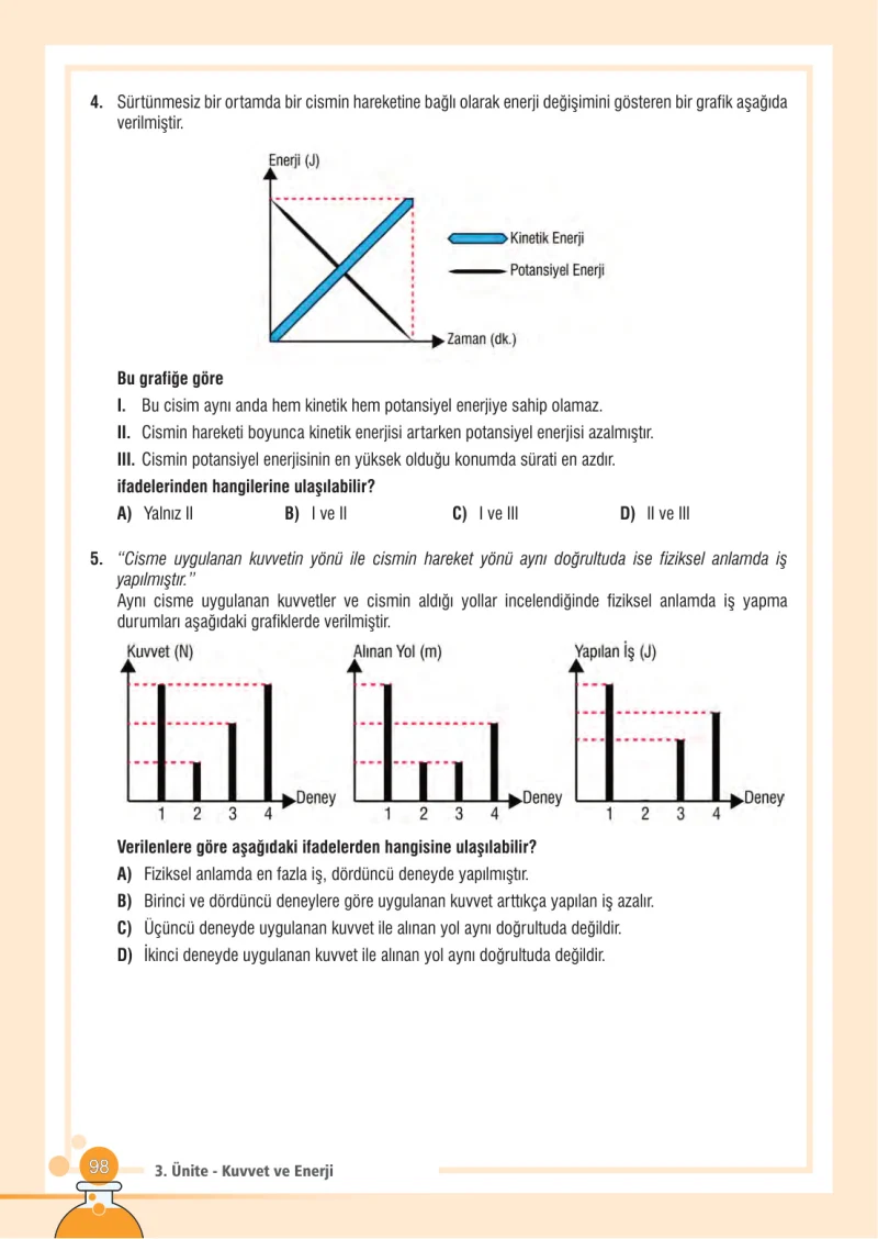 7. Sınıf Fen Bilimleri Ders Kitabı Cevapları Meb Yayınları Sayfa 98