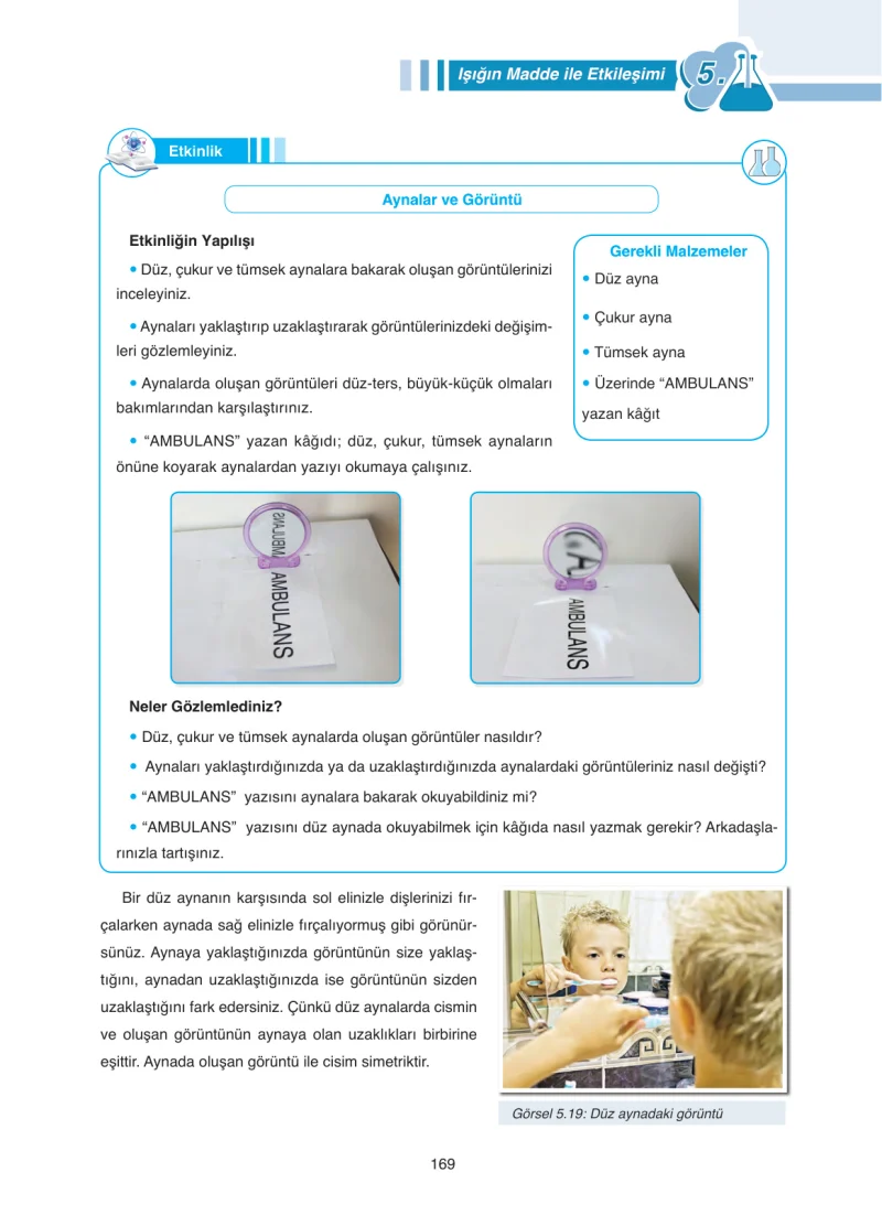 7. Sınıf Fen Bilimleri Ders Kitabı Cevapları Tutku Yayınları Sayfa 169