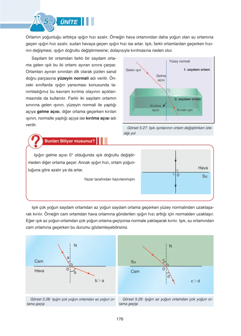 7. Sınıf Fen Bilimleri Ders Kitabı Cevapları Tutku Yayınları Sayfa 176
