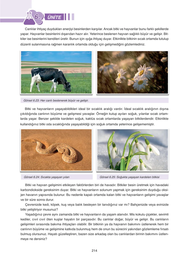 7. Sınıf Fen Bilimleri Ders Kitabı Cevapları Tutku Yayınları Sayfa 214