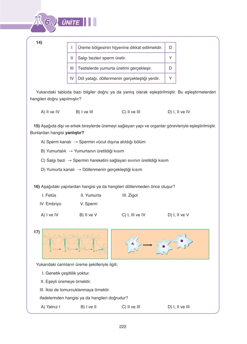 7. Sınıf Fen Bilimleri Ders Kitabı Cevapları Tutku Yayınları Sayfa 222