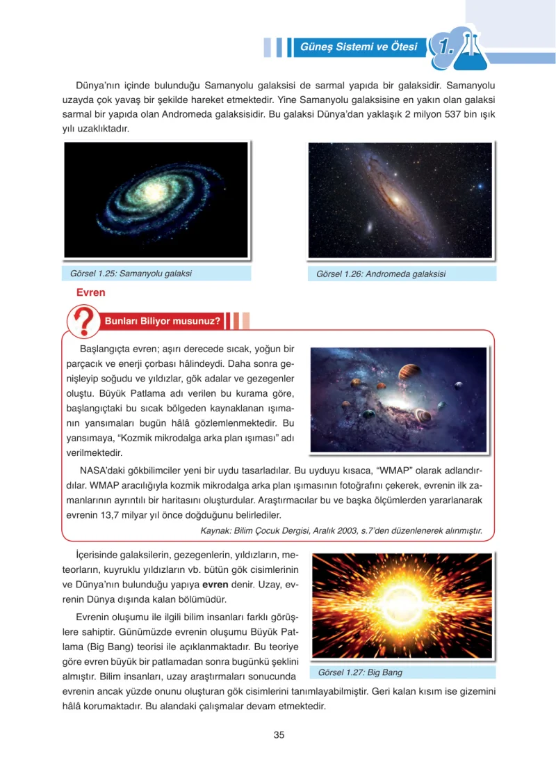 7. Sınıf Fen Bilimleri Ders Kitabı Cevapları Tutku Yayınları Sayfa 35