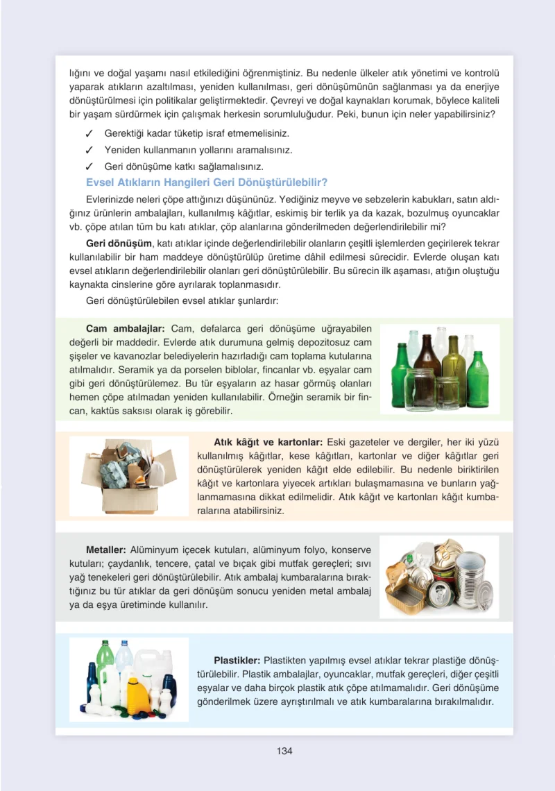 7. Sınıf Fen Bilimleri Ders Kitabı Cevapları Yıldırım Yayınları Sayfa 134