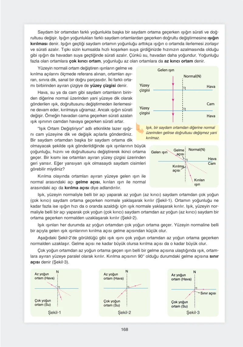 7. Sınıf Fen Bilimleri Ders Kitabı Cevapları Yıldırım Yayınları Sayfa 168