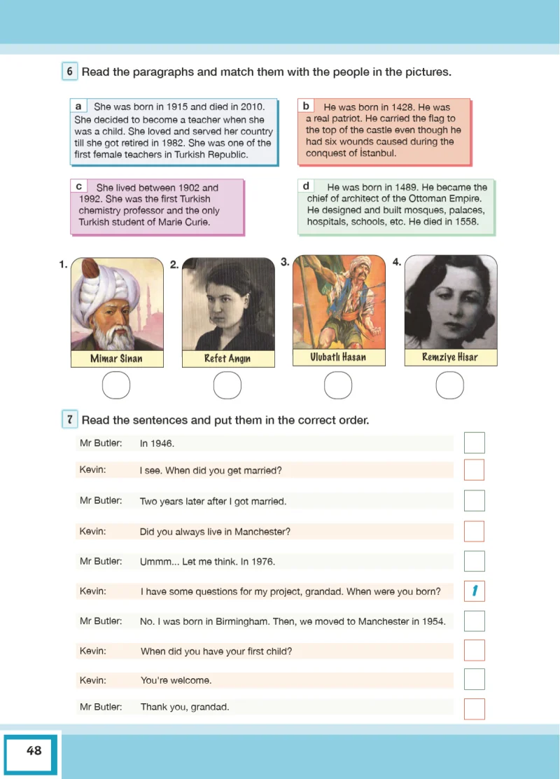7. Sınıf İngilizce Ders Kitabı Cevapları Bilim ve Kültür Yayınları Sayfa 48