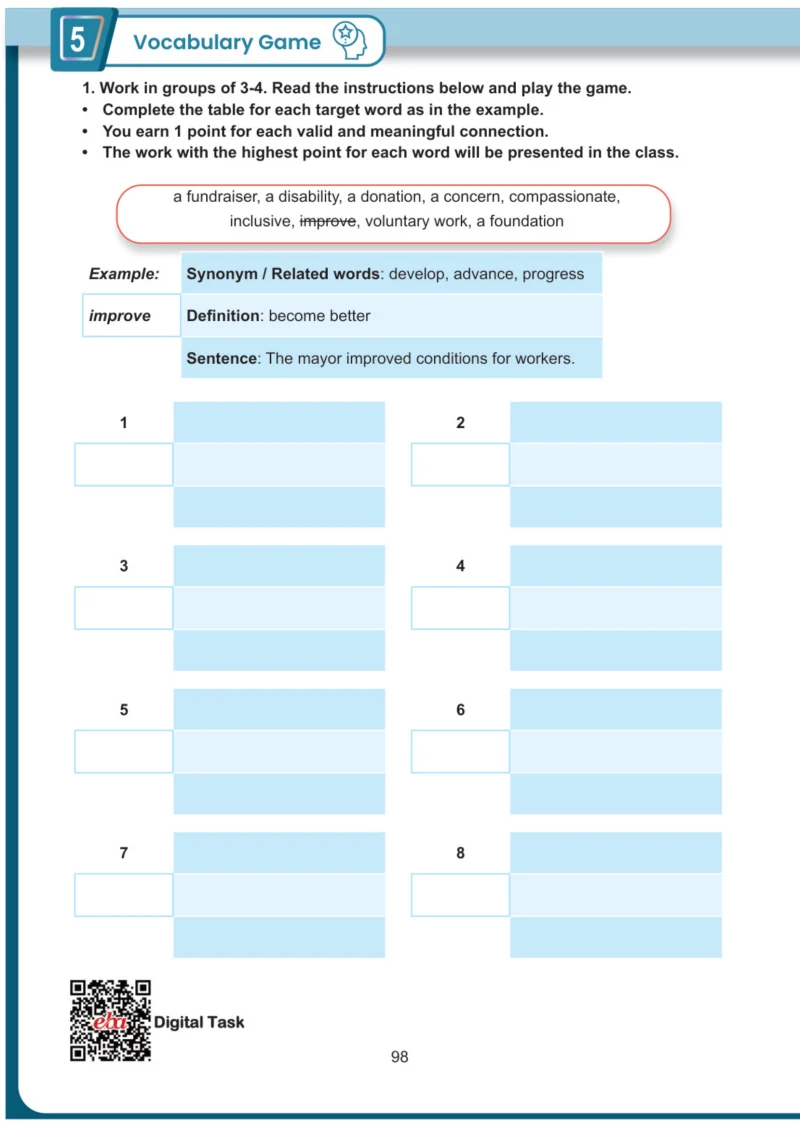 7. Sınıf İngilizce Ders Kitabı Cevapları Meb Yayınları Ders Kitabı Sayfa 98