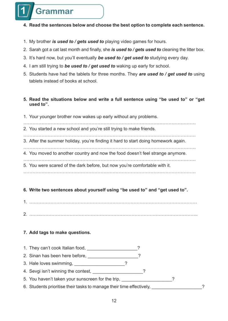 7. Sınıf İngilizce Ders Kitabı Cevapları Meb Yayınları Work Book Sayfa 12