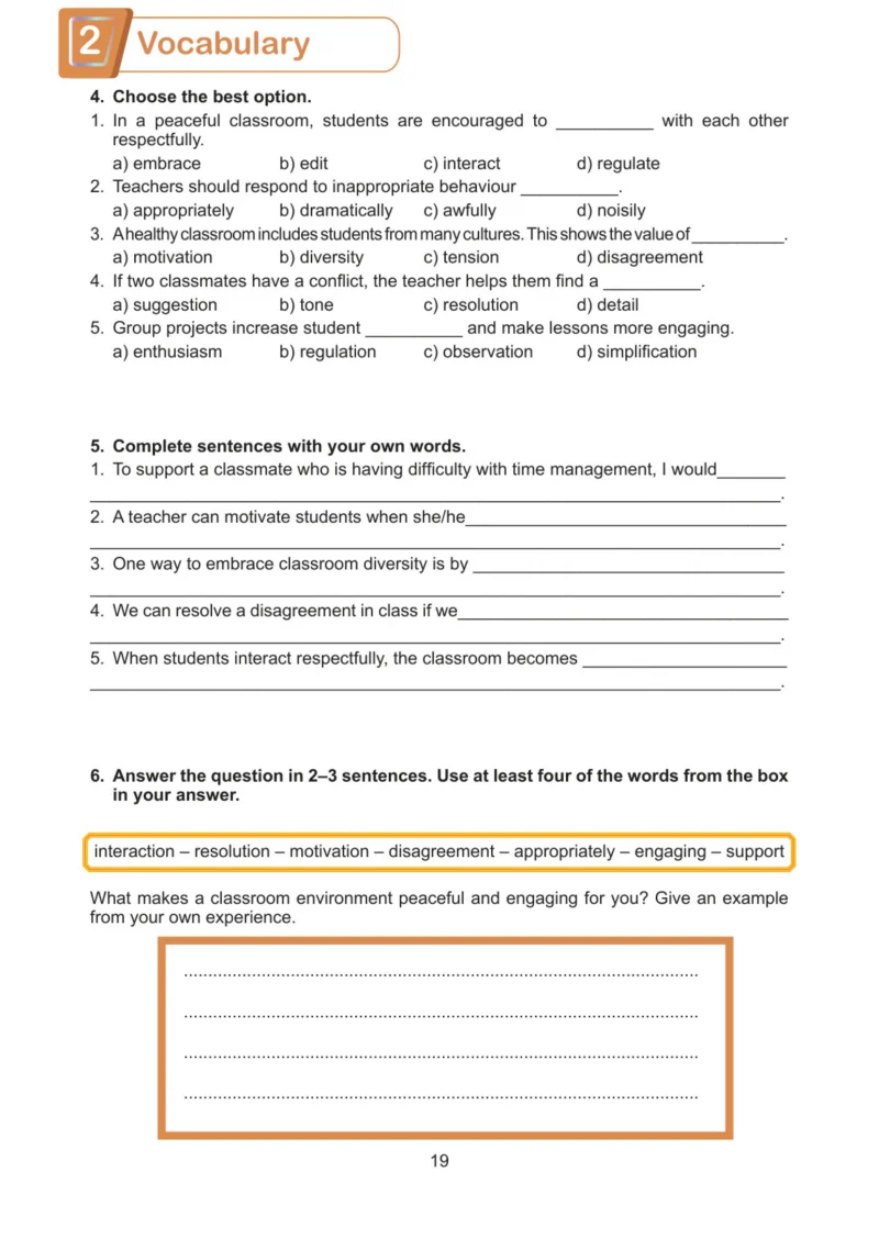 7. Sınıf İngilizce Ders Kitabı Cevapları Meb Yayınları Work Book Sayfa 19
