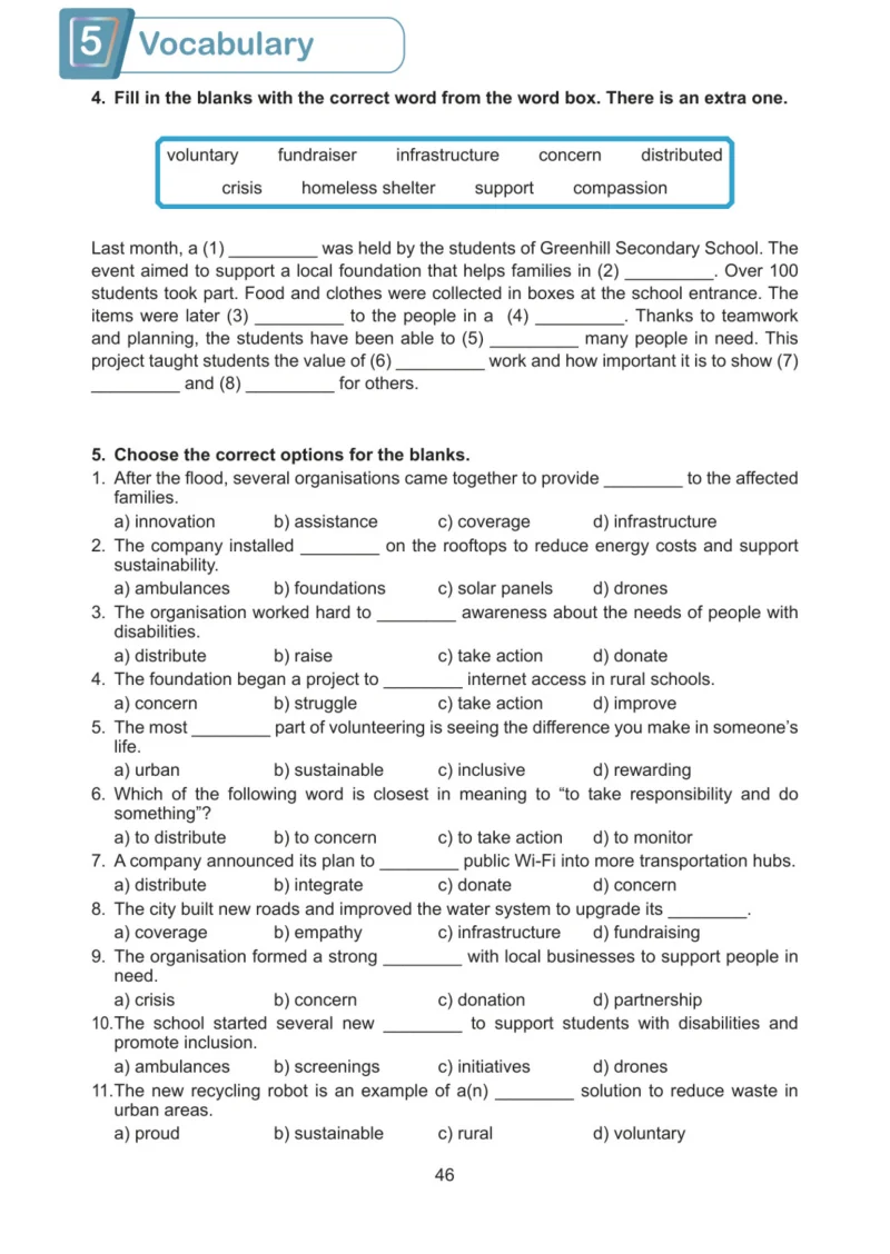 7. Sınıf İngilizce Ders Kitabı Cevapları Meb Yayınları Work Book Sayfa 46