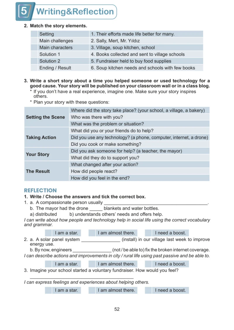7. Sınıf İngilizce Ders Kitabı Cevapları Meb Yayınları Work Book Sayfa 52