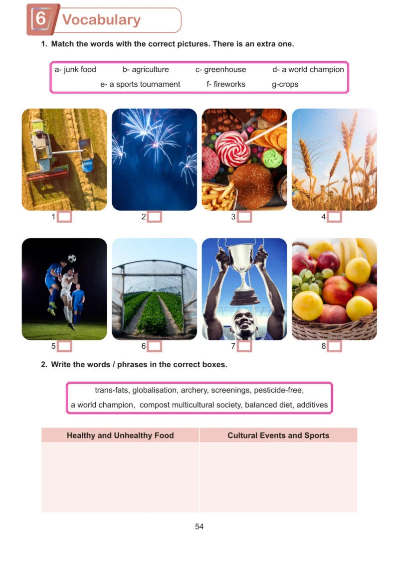 7. Sınıf İngilizce Ders Kitabı Cevapları Meb Yayınları Work Book Sayfa 54