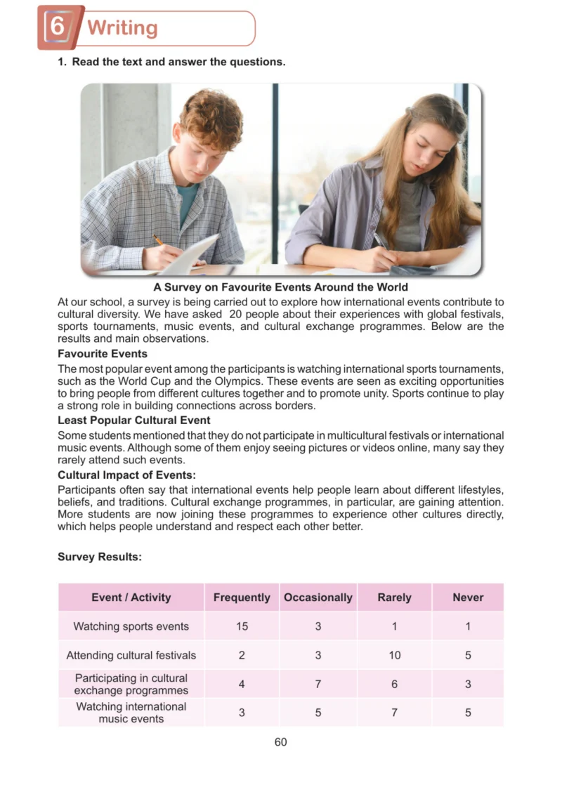 7. Sınıf İngilizce Ders Kitabı Cevapları Meb Yayınları Work Book Sayfa 60