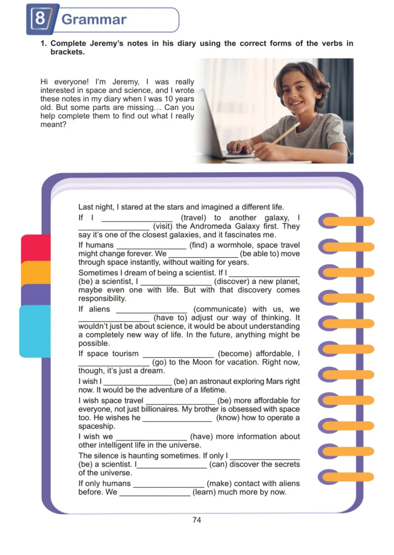 7. Sınıf İngilizce Ders Kitabı Cevapları Meb Yayınları Work Book Sayfa 74