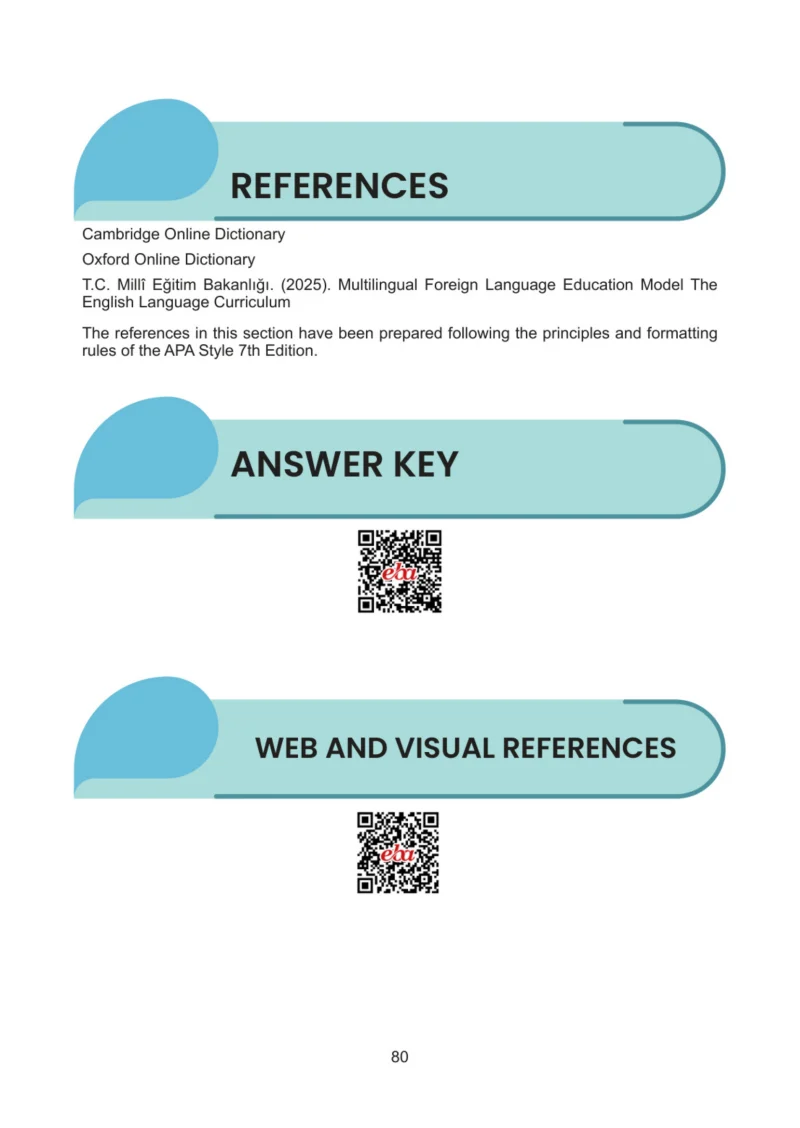 7. Sınıf İngilizce Ders Kitabı Cevapları Meb Yayınları Work Book Sayfa 80
