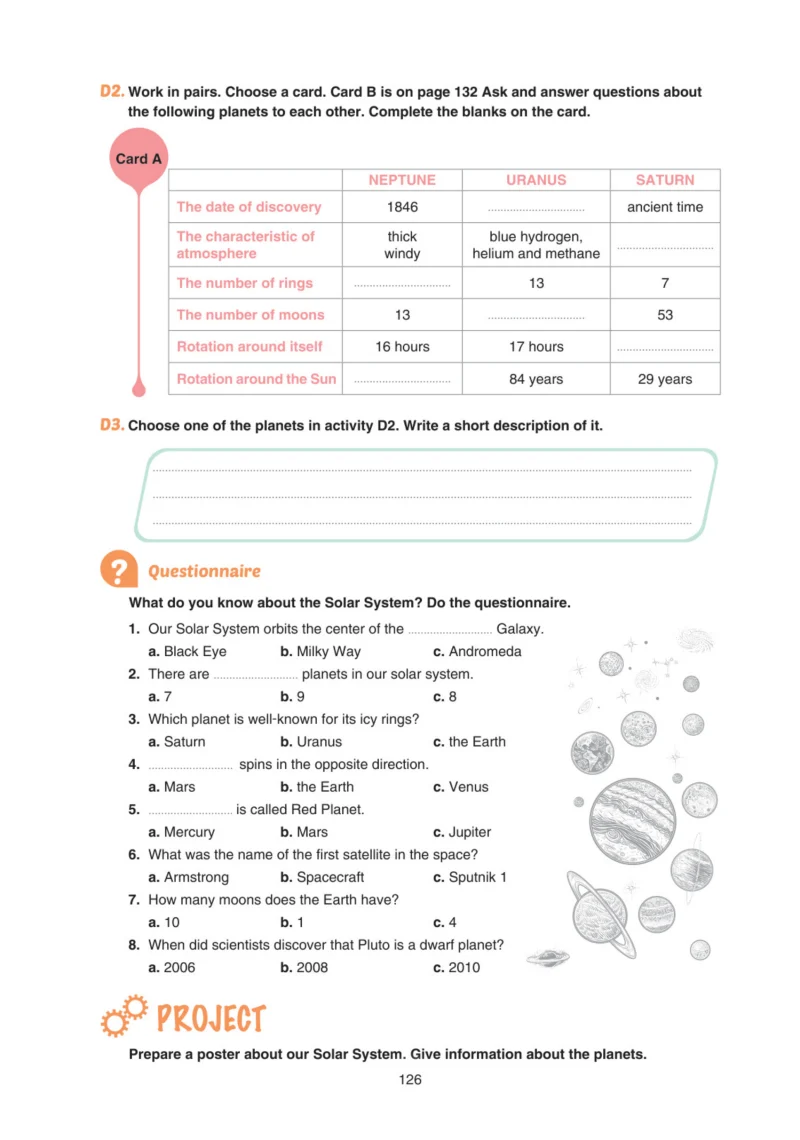 7. Sınıf İngilizce Ders Kitabı Cevapları Yıldırım Yayınları Sayfa 126