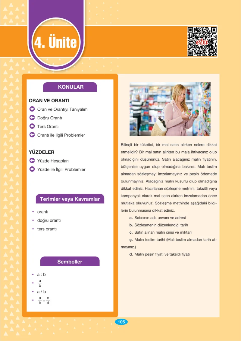 7. Sınıf Matematik Ders Kitabı Cevapları Berkay Yayınları Sayfa 105