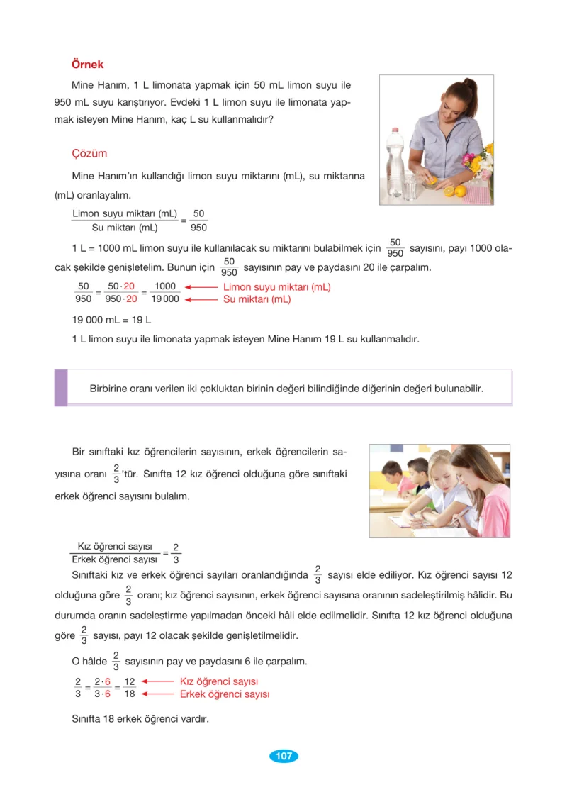 7. Sınıf Matematik Ders Kitabı Cevapları Berkay Yayınları Sayfa 107