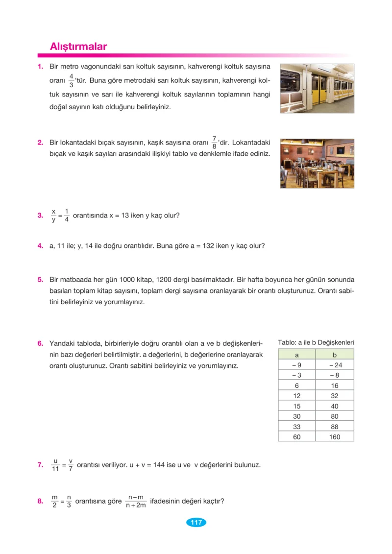 7. Sınıf Matematik Ders Kitabı Cevapları Berkay Yayınları Sayfa 117