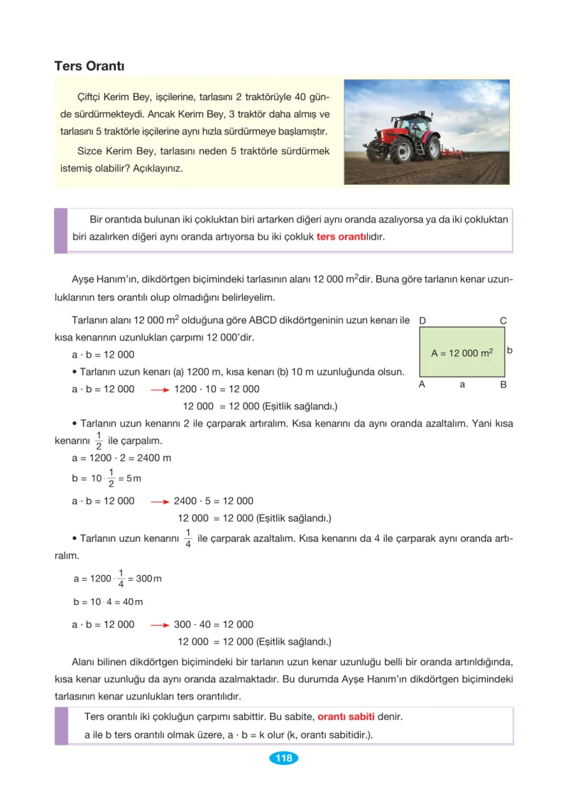 7. Sınıf Matematik Ders Kitabı Cevapları Berkay Yayınları Sayfa 118