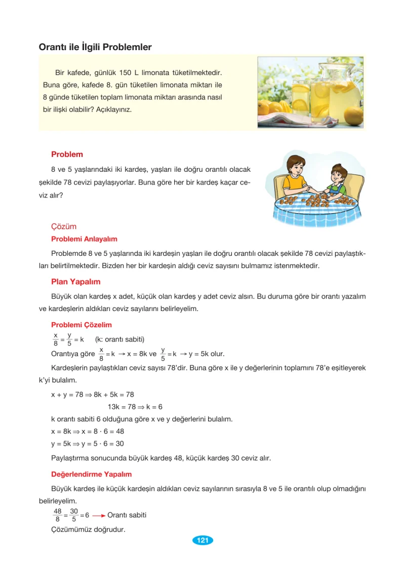 7. Sınıf Matematik Ders Kitabı Cevapları Berkay Yayınları Sayfa 121