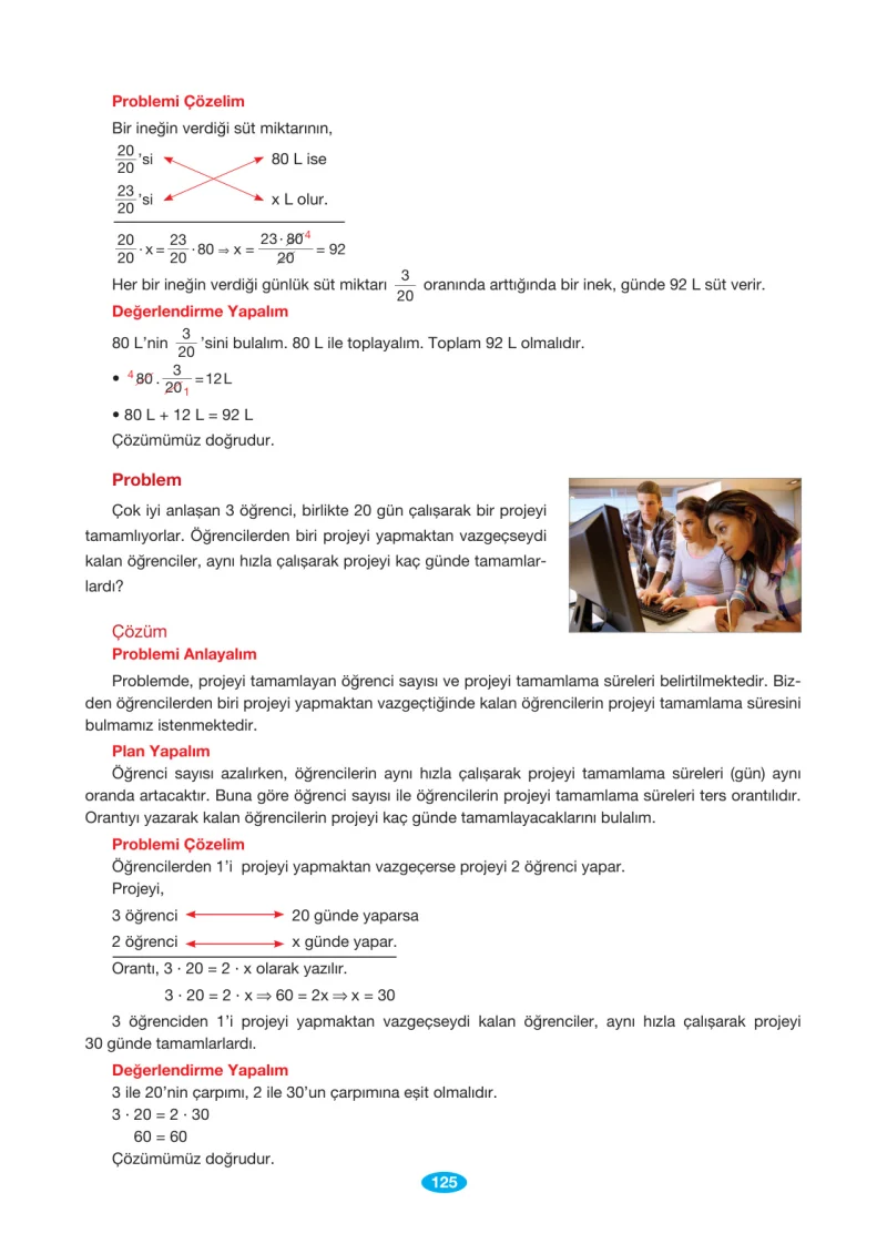 7. Sınıf Matematik Ders Kitabı Cevapları Berkay Yayınları Sayfa 125