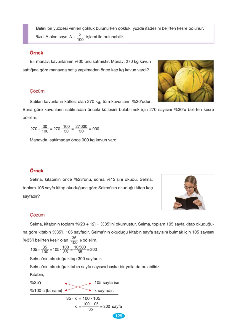 7. Sınıf Matematik Ders Kitabı Cevapları Berkay Yayınları Sayfa 129