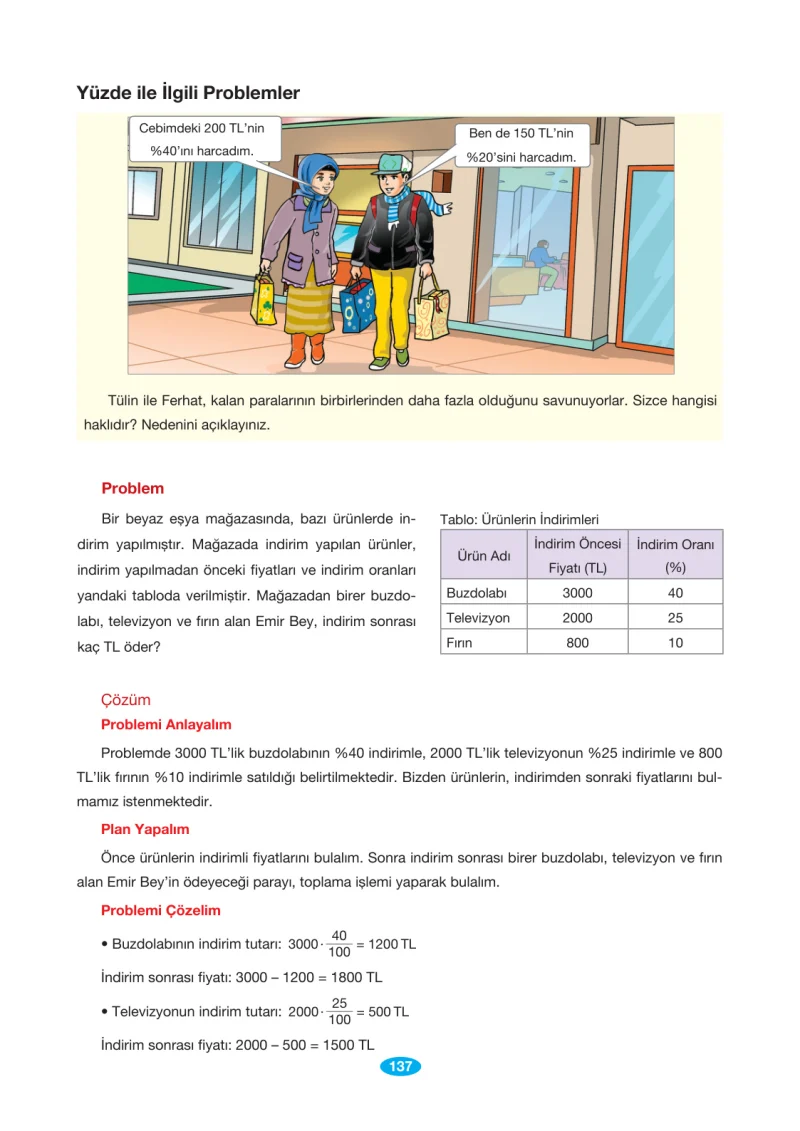 7. Sınıf Matematik Ders Kitabı Cevapları Berkay Yayınları Sayfa 137
