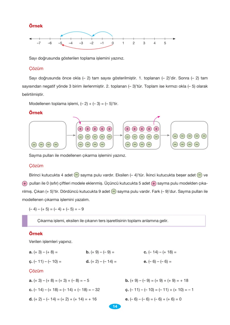 7. Sınıf Matematik Ders Kitabı Cevapları Berkay Yayınları Sayfa 14
