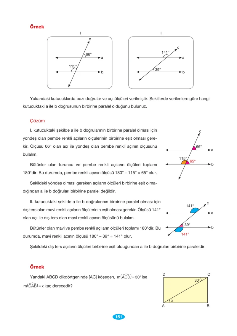 7. Sınıf Matematik Ders Kitabı Cevapları Berkay Yayınları Sayfa 151