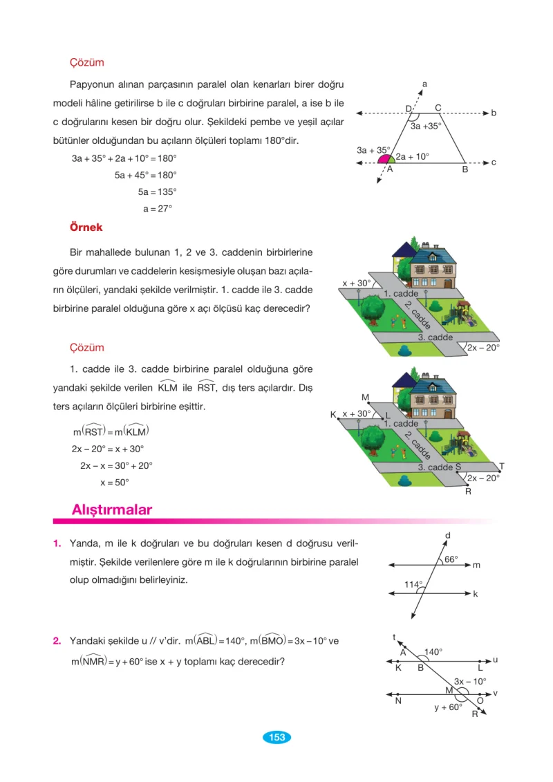 7. Sınıf Matematik Ders Kitabı Cevapları Berkay Yayınları Sayfa 153