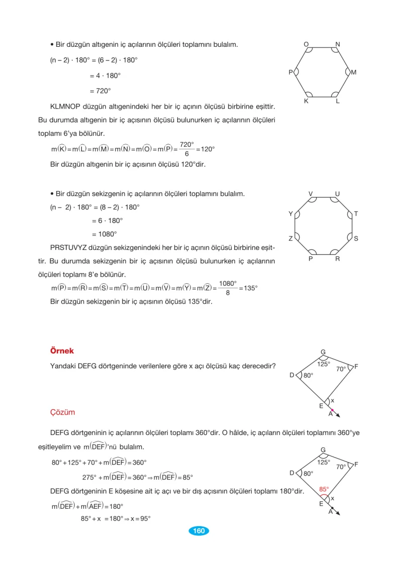 7. Sınıf Matematik Ders Kitabı Cevapları Berkay Yayınları Sayfa 160