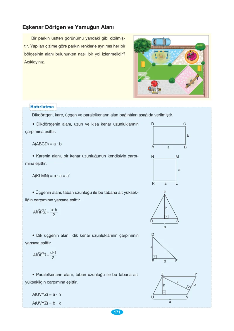 7. Sınıf Matematik Ders Kitabı Cevapları Berkay Yayınları Sayfa 171