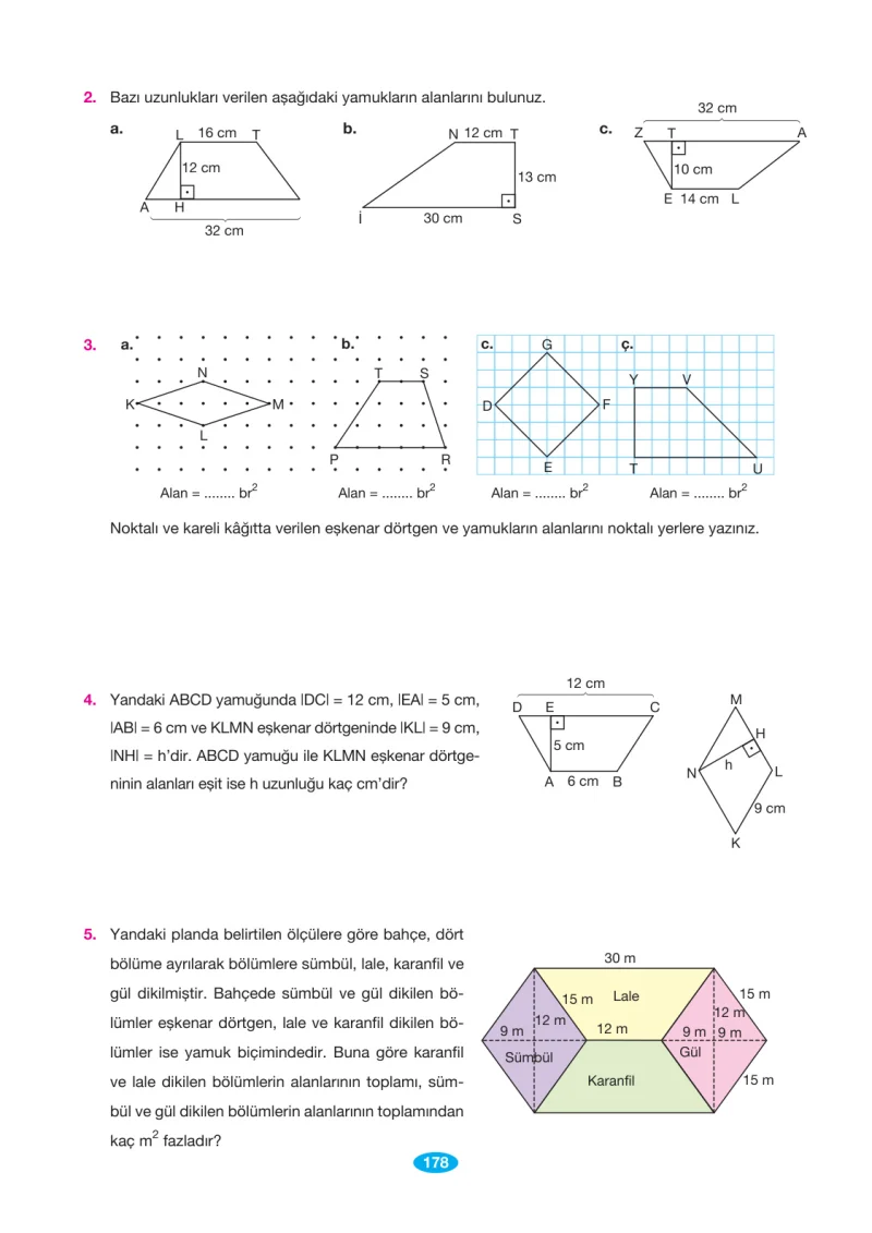 7. Sınıf Matematik Ders Kitabı Cevapları Berkay Yayınları Sayfa 178