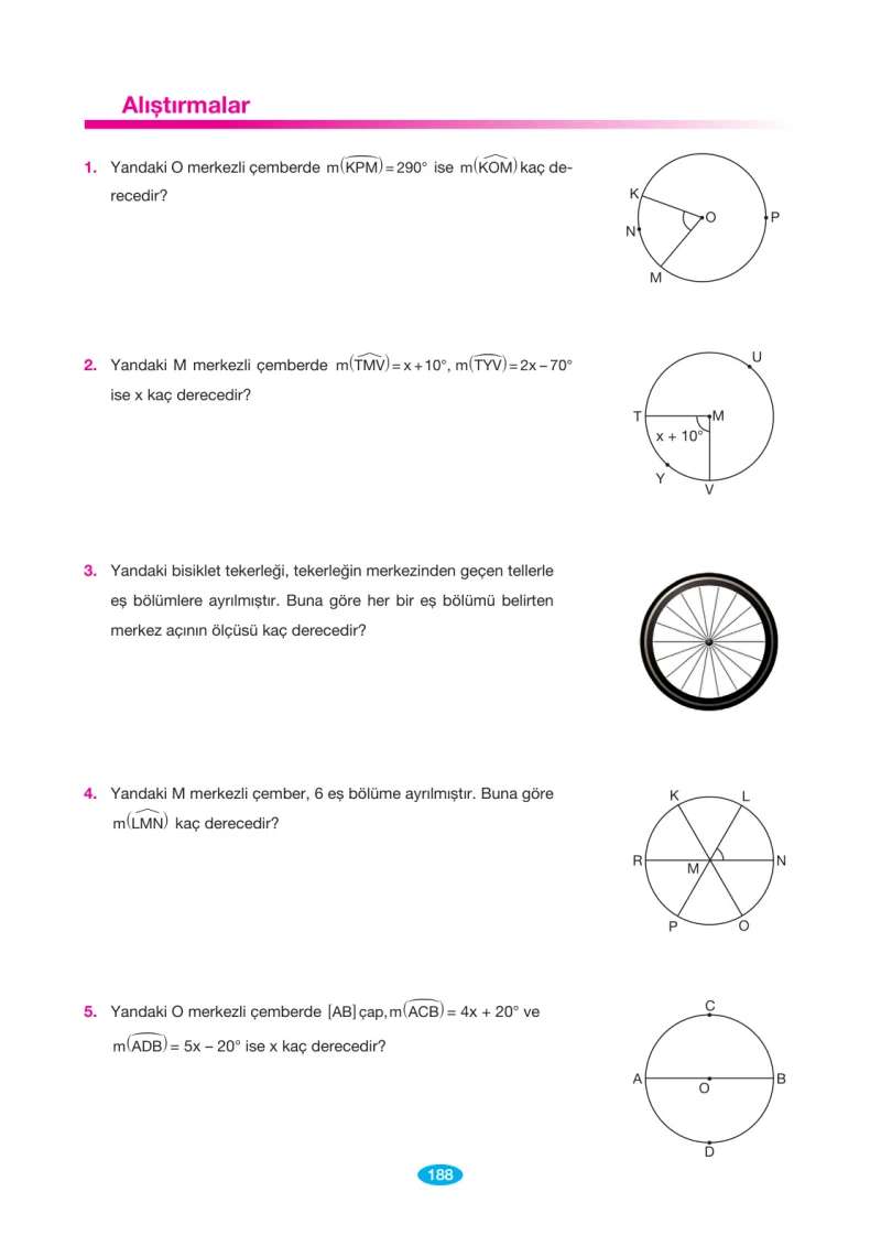 7. Sınıf Matematik Ders Kitabı Cevapları Berkay Yayınları Sayfa 188