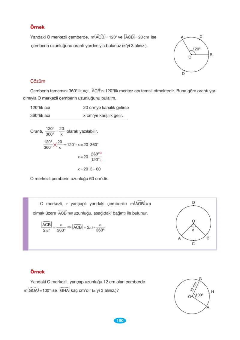 7. Sınıf Matematik Ders Kitabı Cevapları Berkay Yayınları Sayfa 190