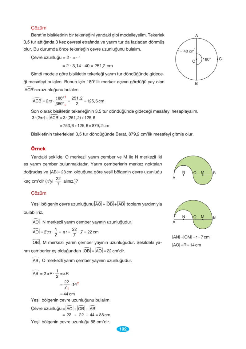 7. Sınıf Matematik Ders Kitabı Cevapları Berkay Yayınları Sayfa 192
