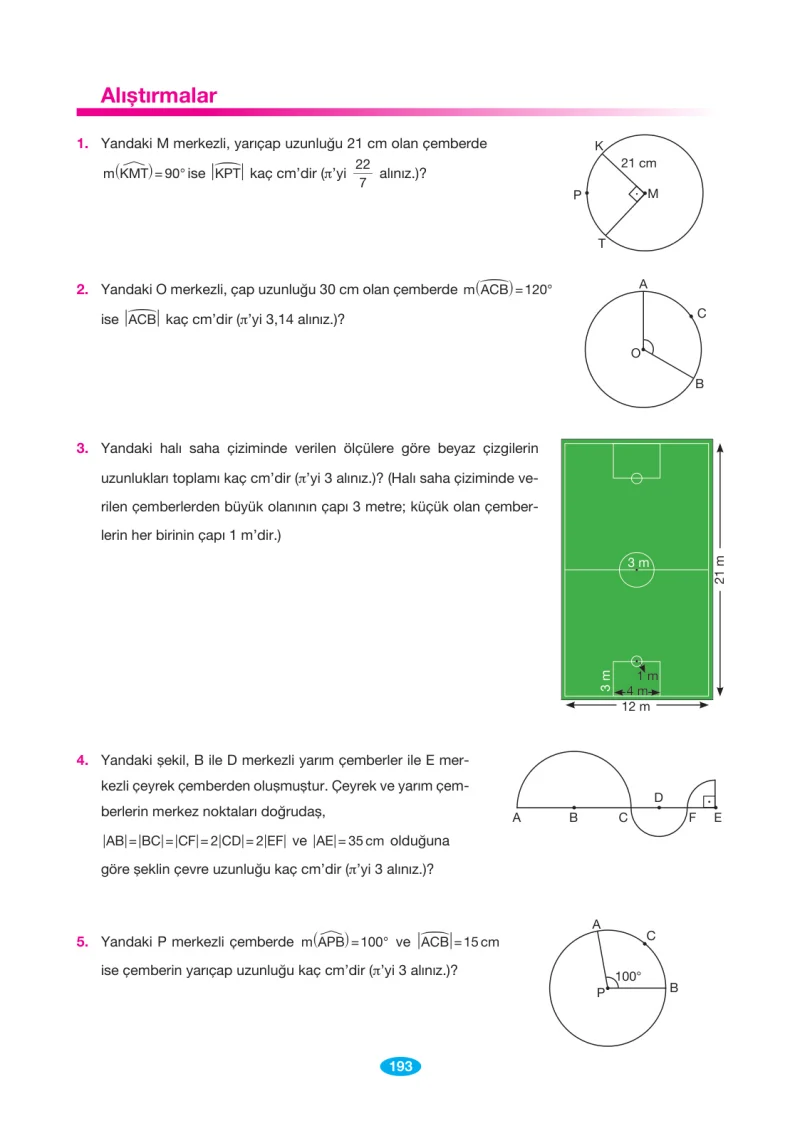 7. Sınıf Matematik Ders Kitabı Cevapları Berkay Yayınları Sayfa 193