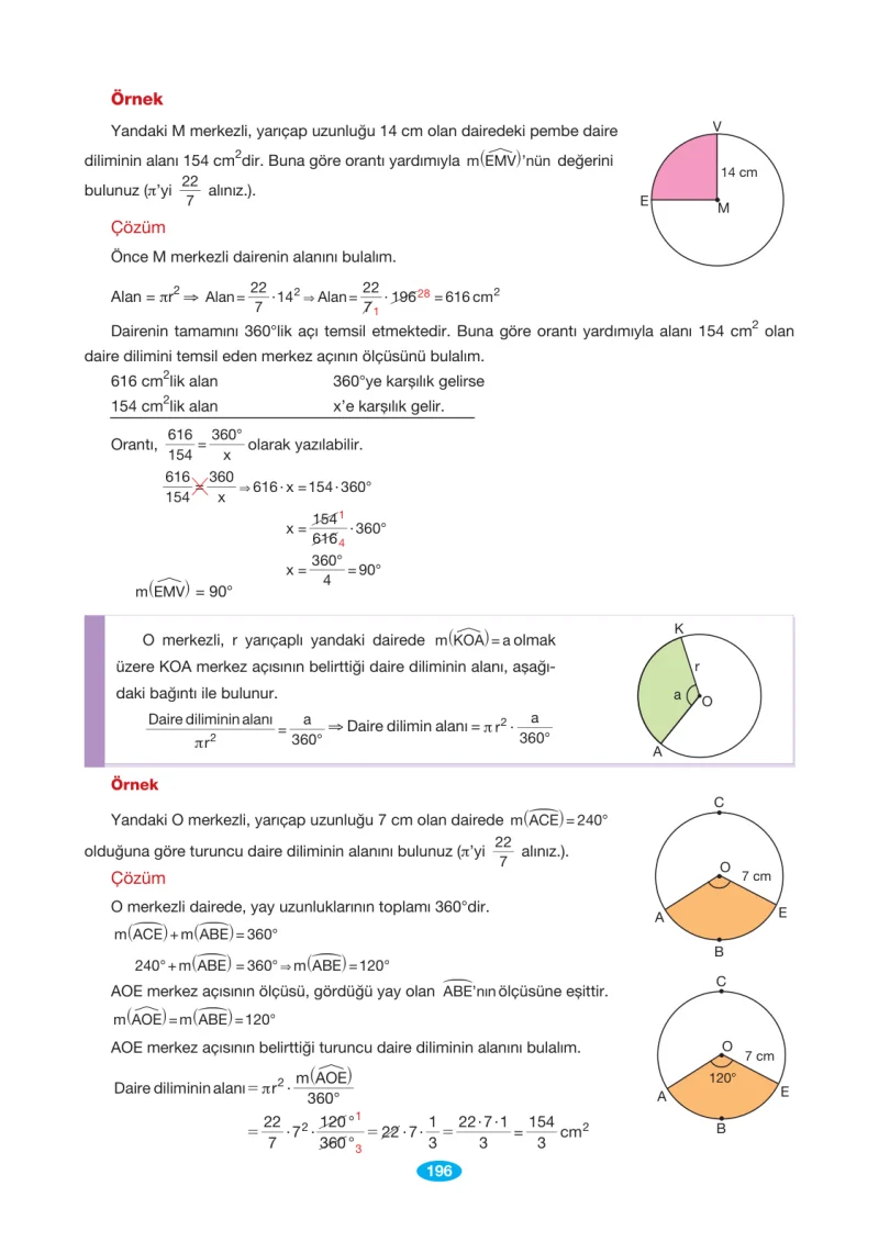 7. Sınıf Matematik Ders Kitabı Cevapları Berkay Yayınları Sayfa 196