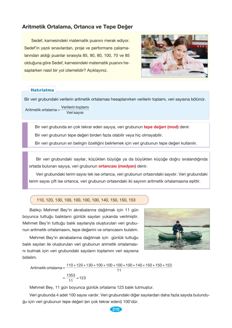 7. Sınıf Matematik Ders Kitabı Cevapları Berkay Yayınları Sayfa 210