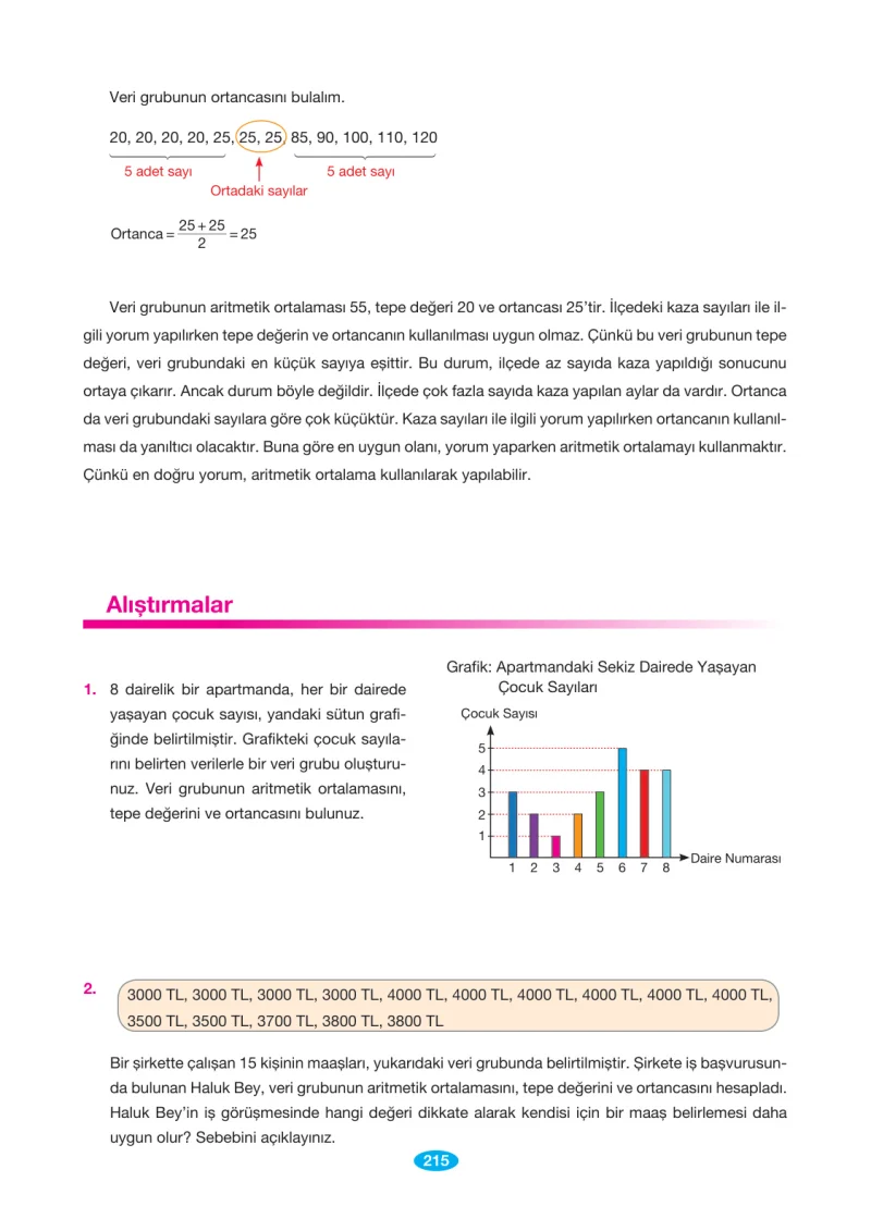 7. Sınıf Matematik Ders Kitabı Cevapları Berkay Yayınları Sayfa 215