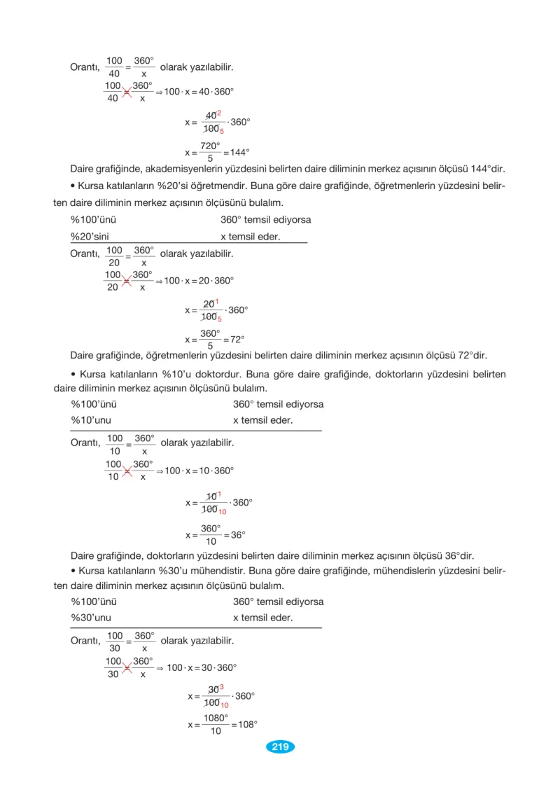 7. Sınıf Matematik Ders Kitabı Cevapları Berkay Yayınları Sayfa 219