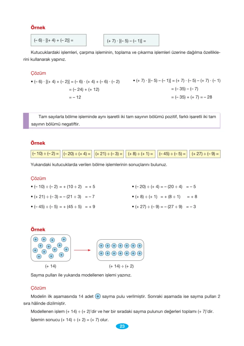 7. Sınıf Matematik Ders Kitabı Cevapları Berkay Yayınları Sayfa 23