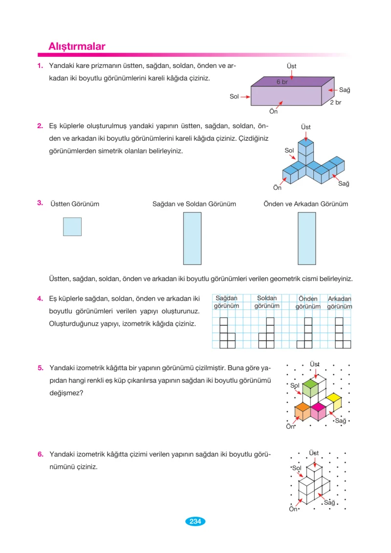 7. Sınıf Matematik Ders Kitabı Cevapları Berkay Yayınları Sayfa 234